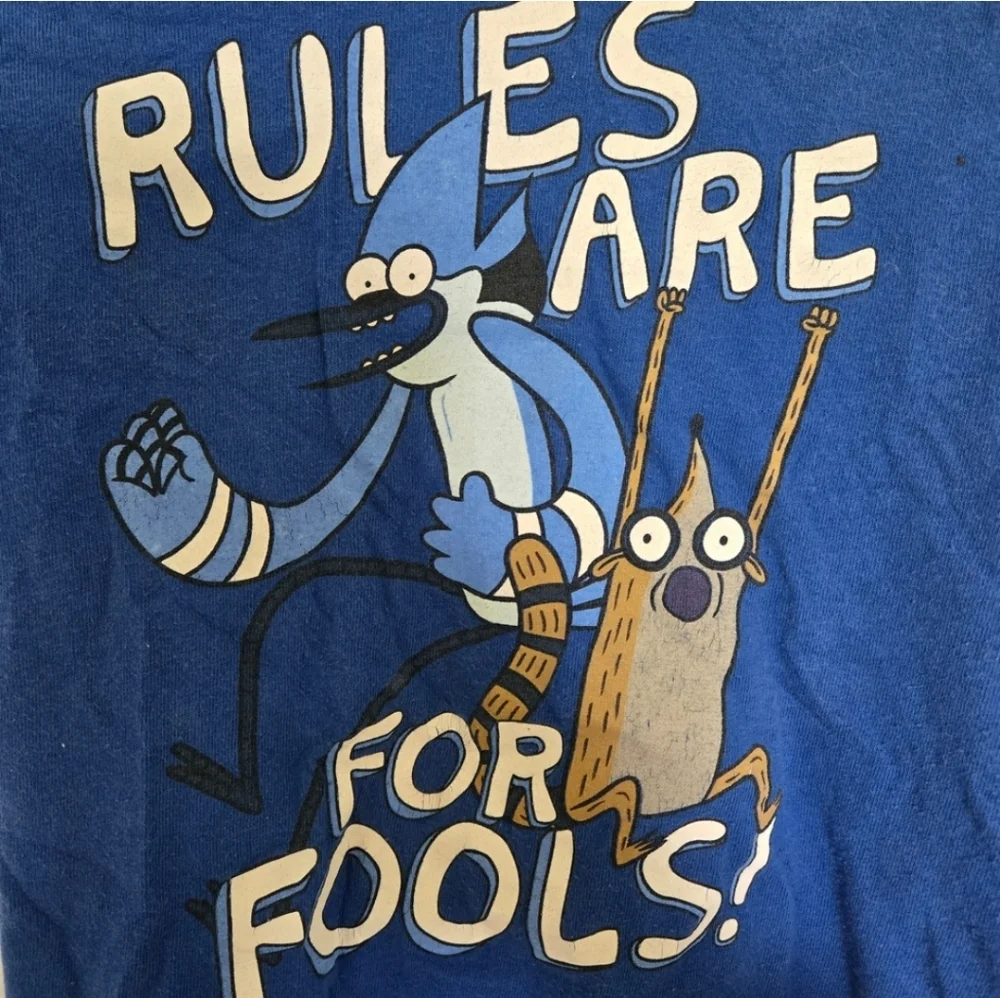 Cartoon Network Regular Show Rigby And Mordecai Rules Are For Fools Kids 4/5 Blu